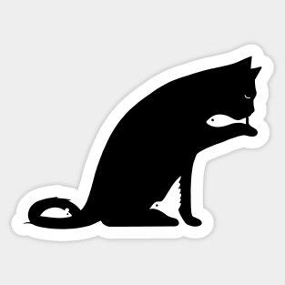 Cat three foods Sticker